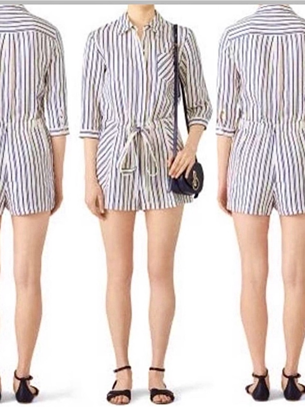 Milly Striped Charlie blue striped Romper size large